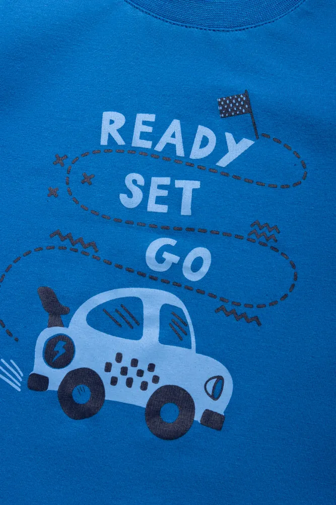 2 Pack Transport T-Shirts Blue And White