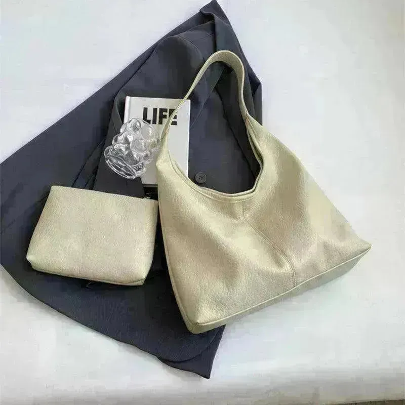 2Pcs Handbags Large Capacity Women's PU Leather Bags   Wallet
