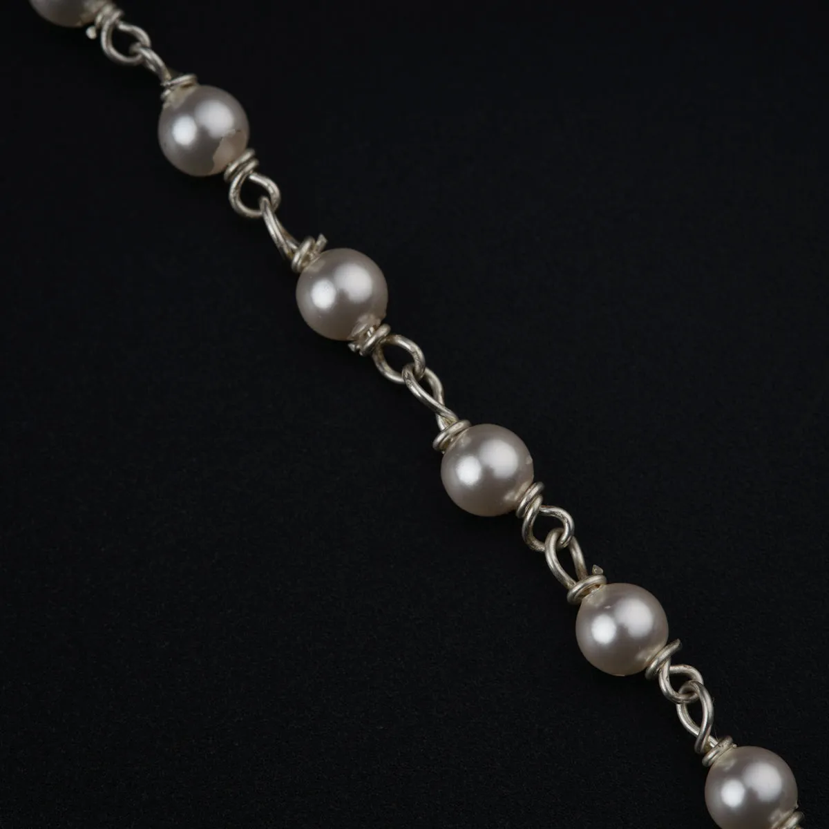 Antique Silver and Pearls Necklace