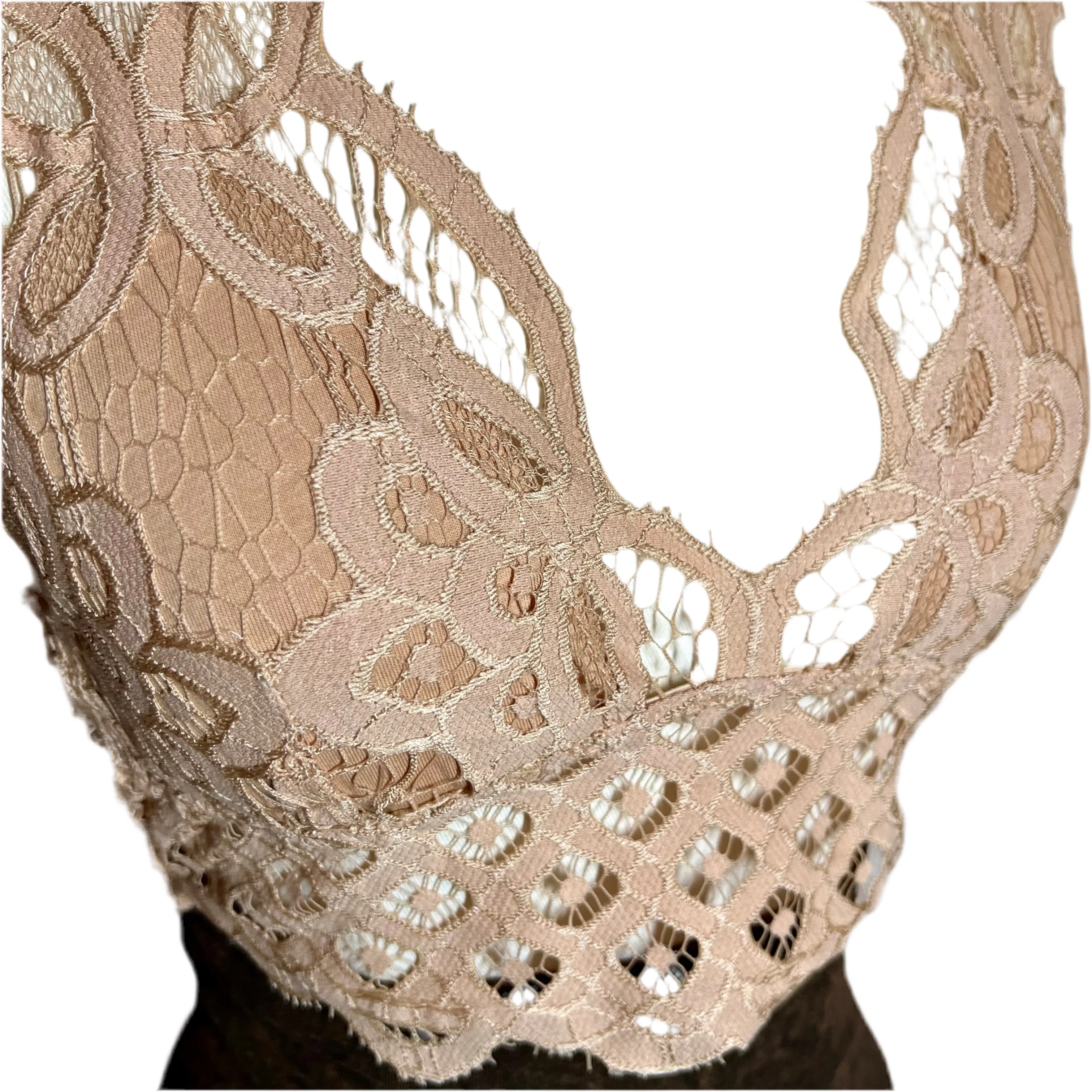 Ballet Slipper Crochet Lace Bralette