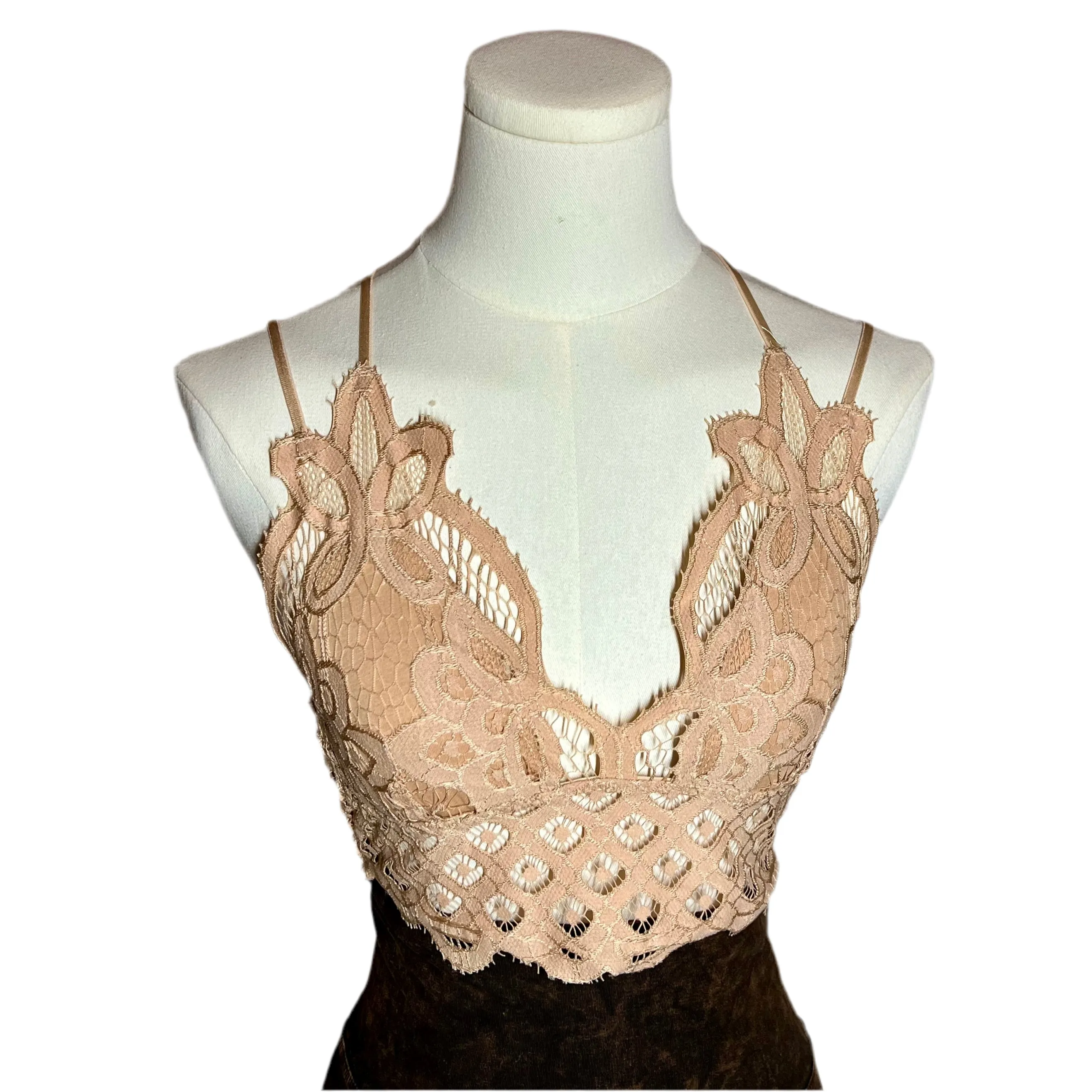 Ballet Slipper Crochet Lace Bralette