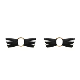 Bordelle The Essentials Multi Strap Garters SEASG03B Black