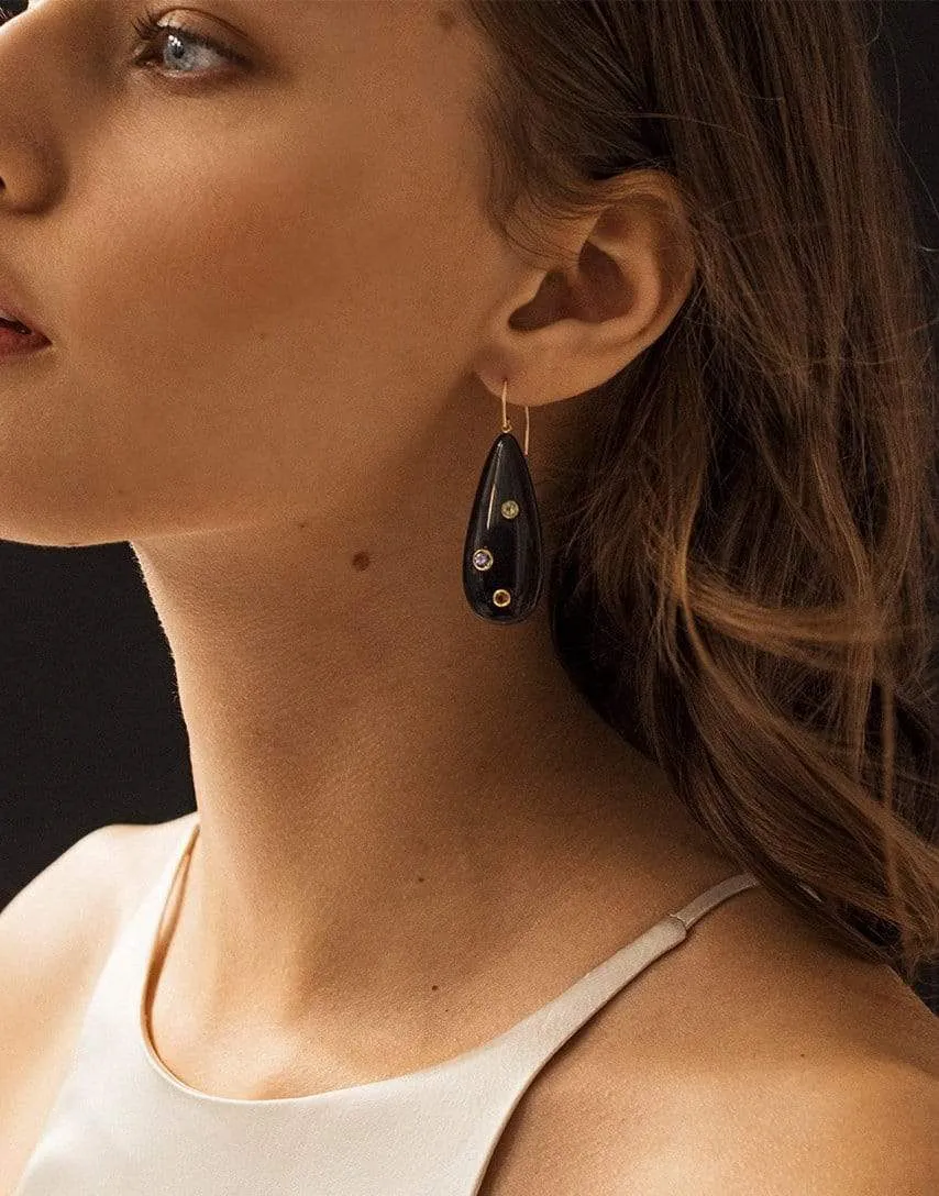 Ceremony Earrings in Onyx