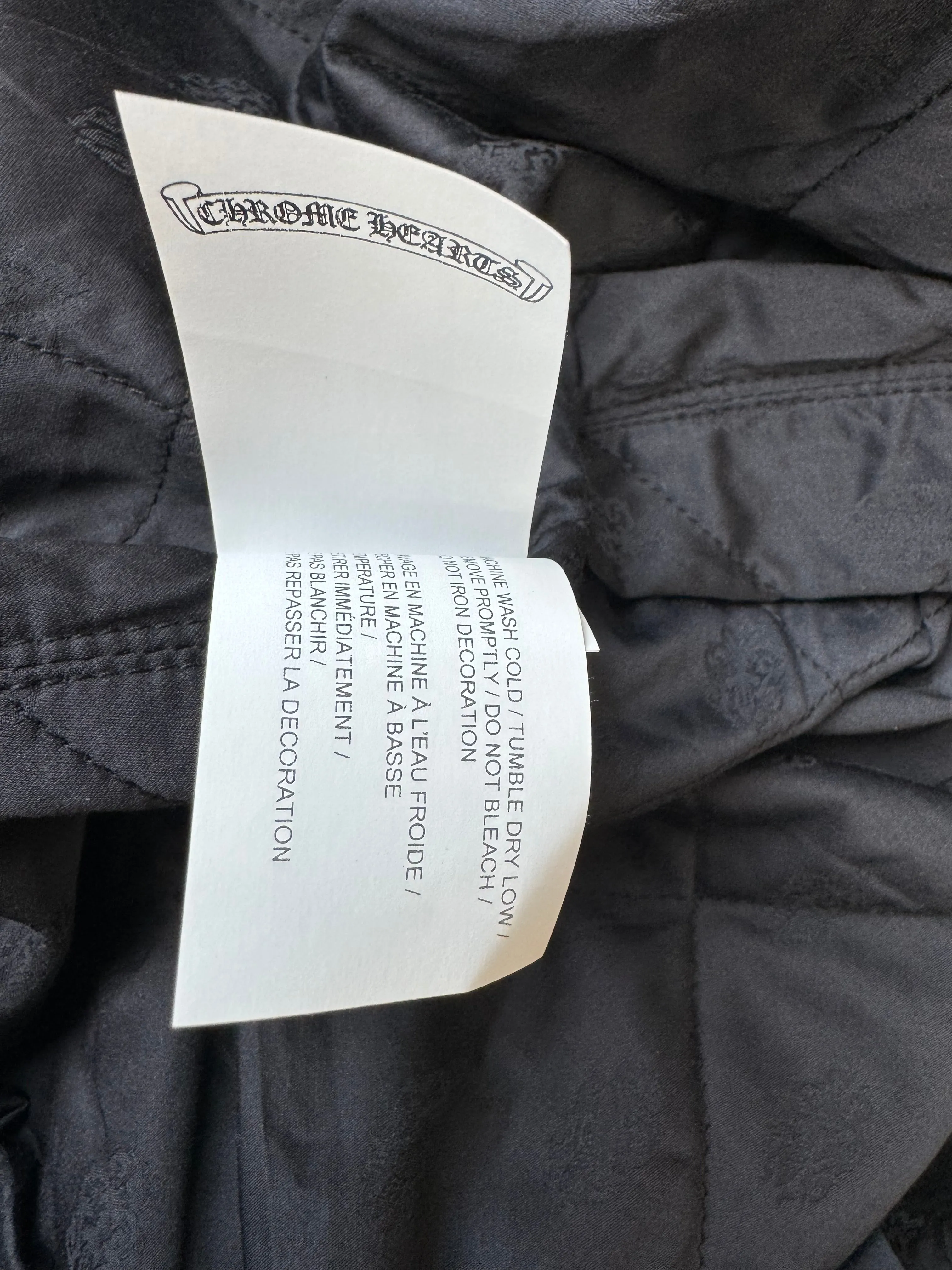 Chrome Hearts Red & White Fleur Padded Flannel