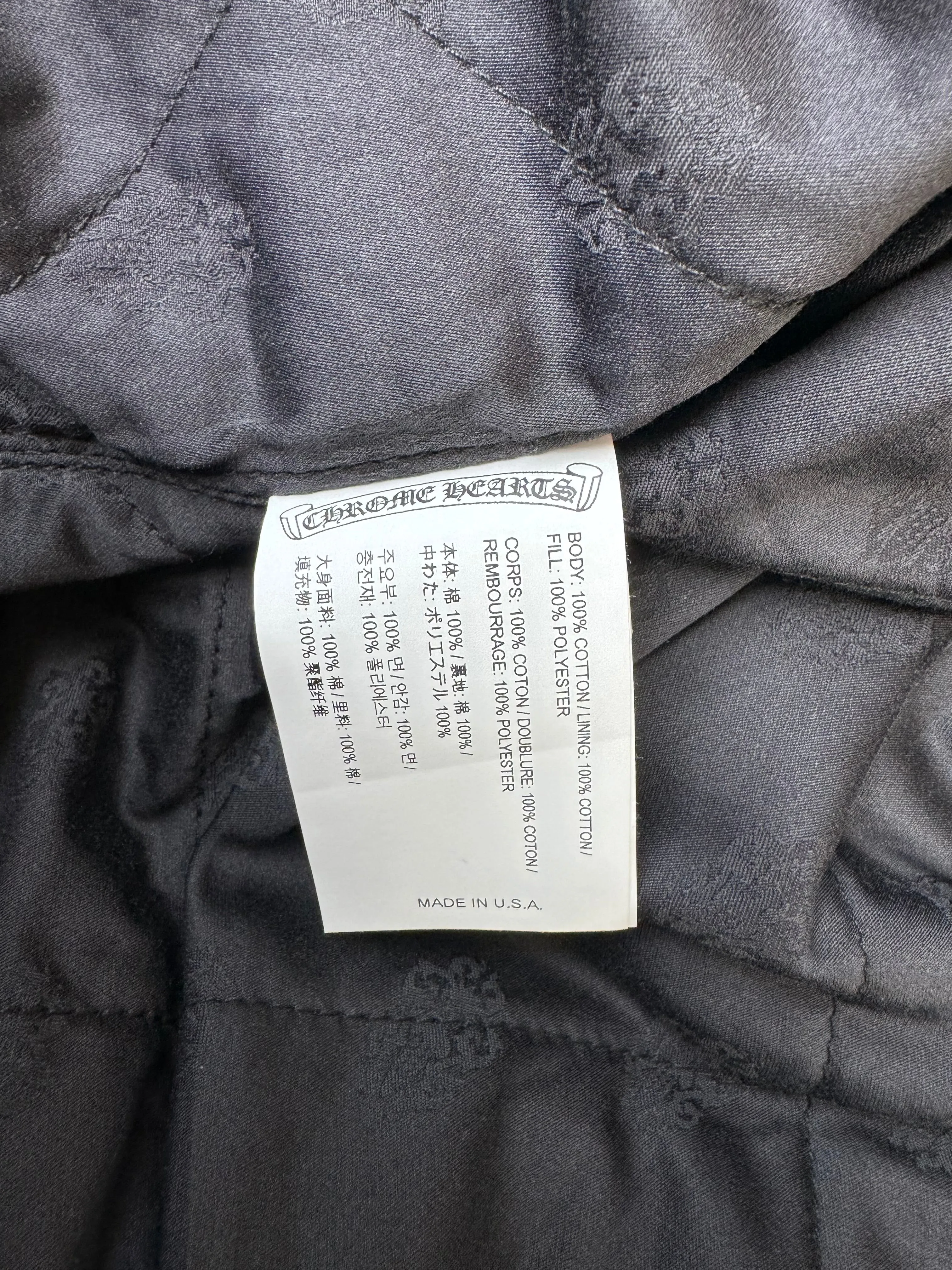 Chrome Hearts Red & White Fleur Padded Flannel