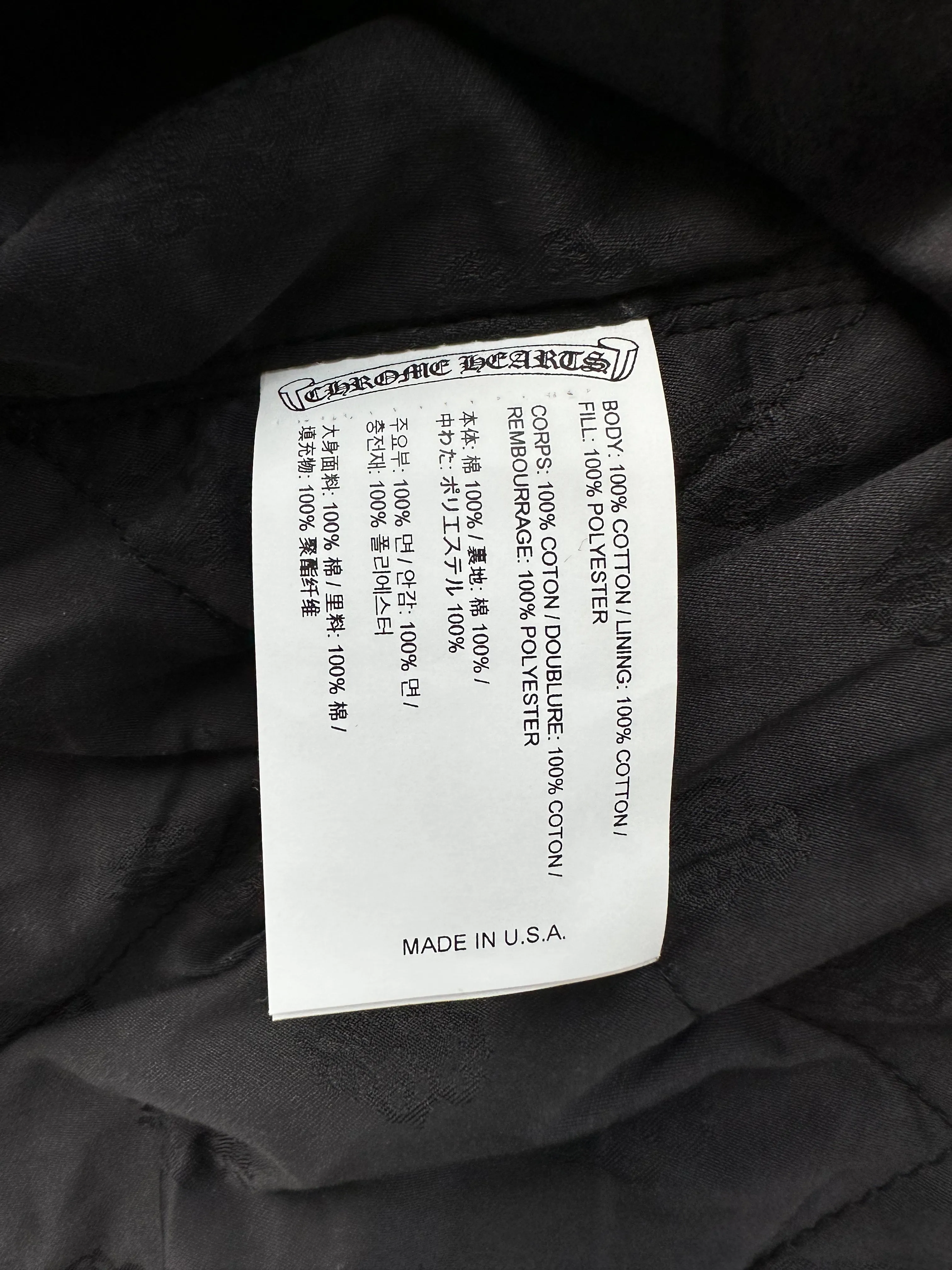 Chrome Hearts Red & White Floral Padded Flannel Jacket