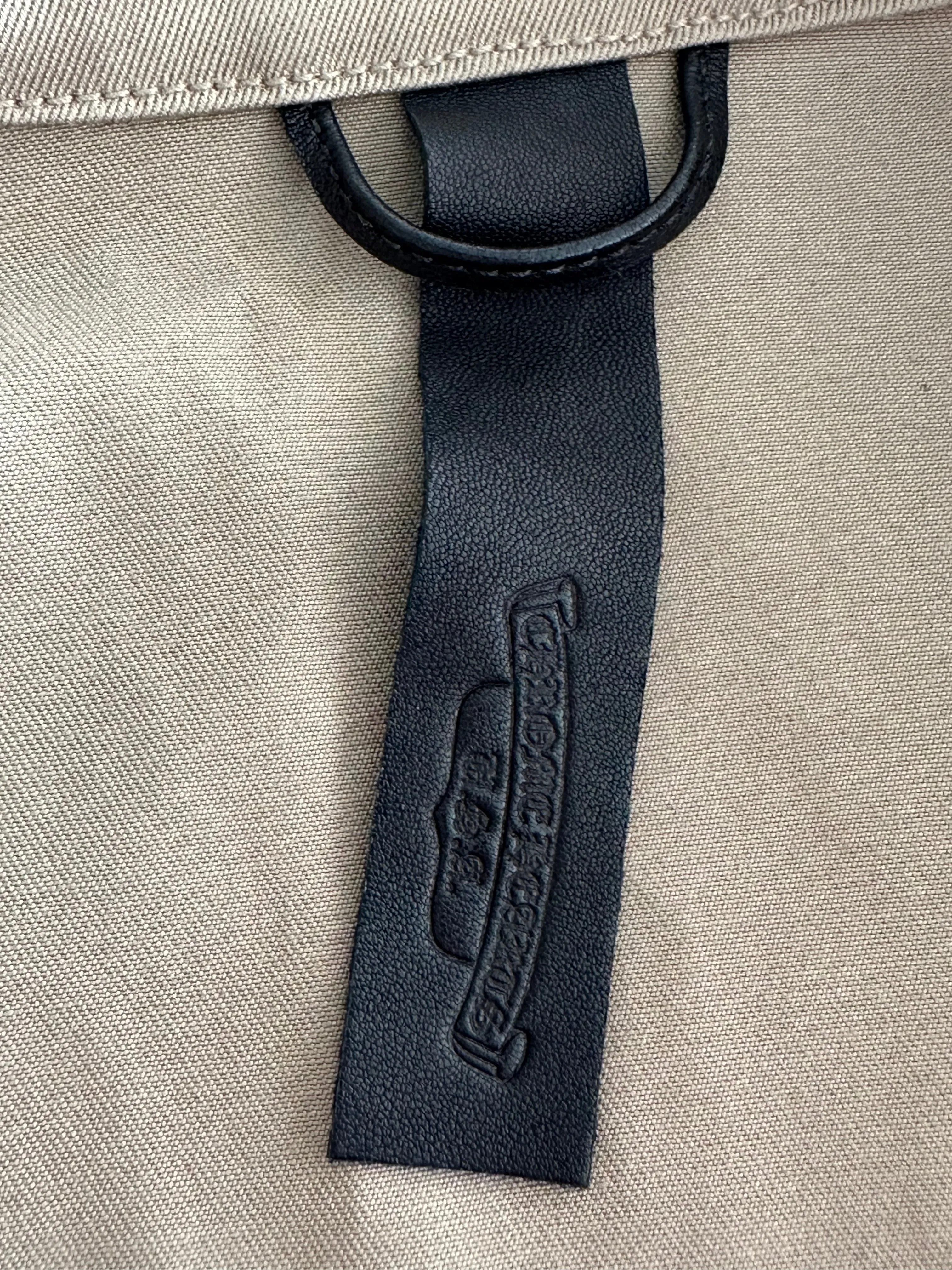 Chrome Hearts Tan & Black Cross Patch Work Dog Jacket