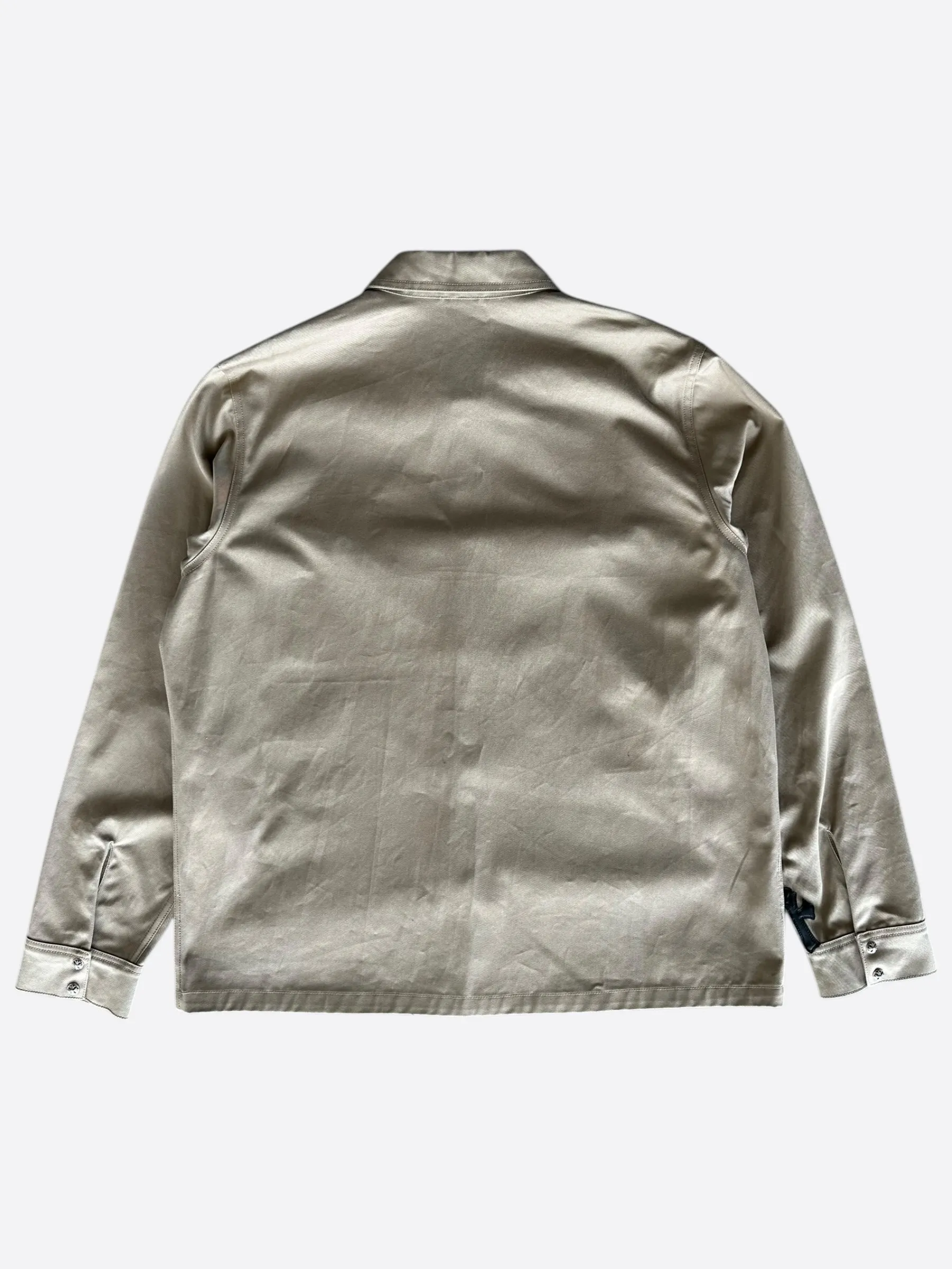 Chrome Hearts Tan & Black Cross Patch Work Dog Jacket