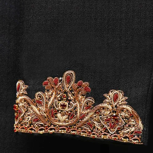 Classic Black Wedding Sherwani