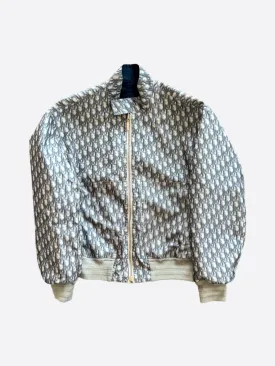 Dior Blurred Beige Oblique Reversible Bomber Jacket