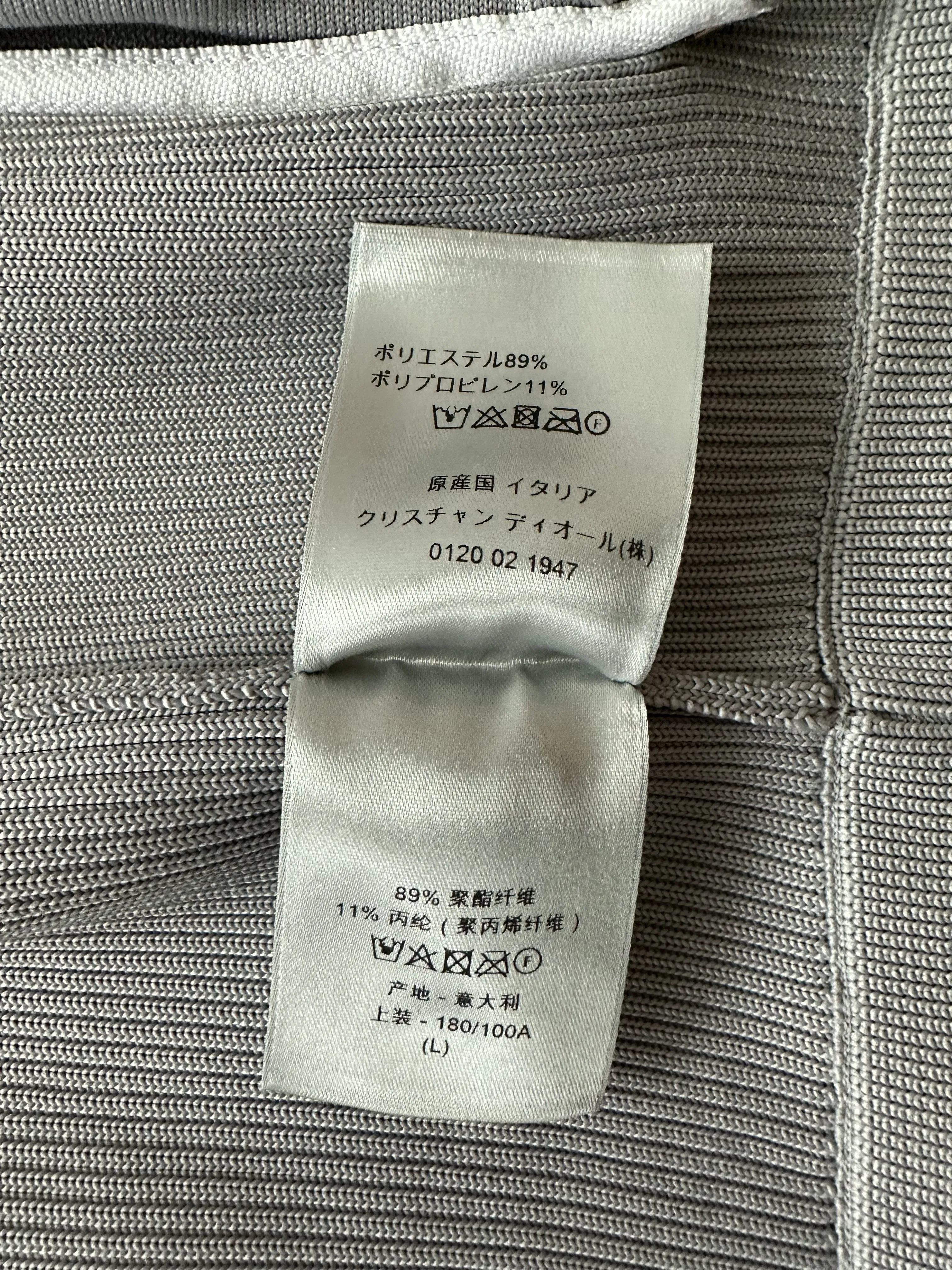 Dior Grey & White Oblique Zip Up Jacket