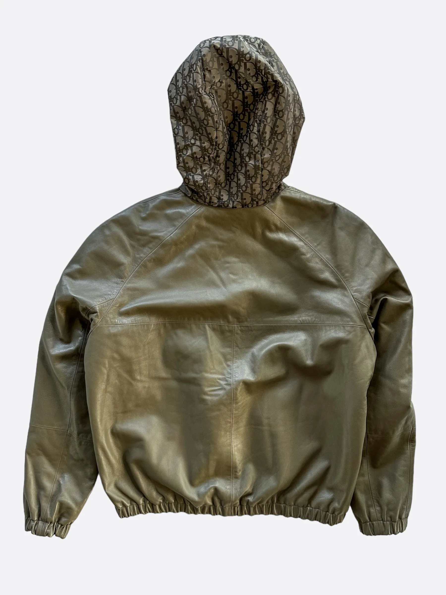 Dior Olive Oblique Reversible Leather Jacket