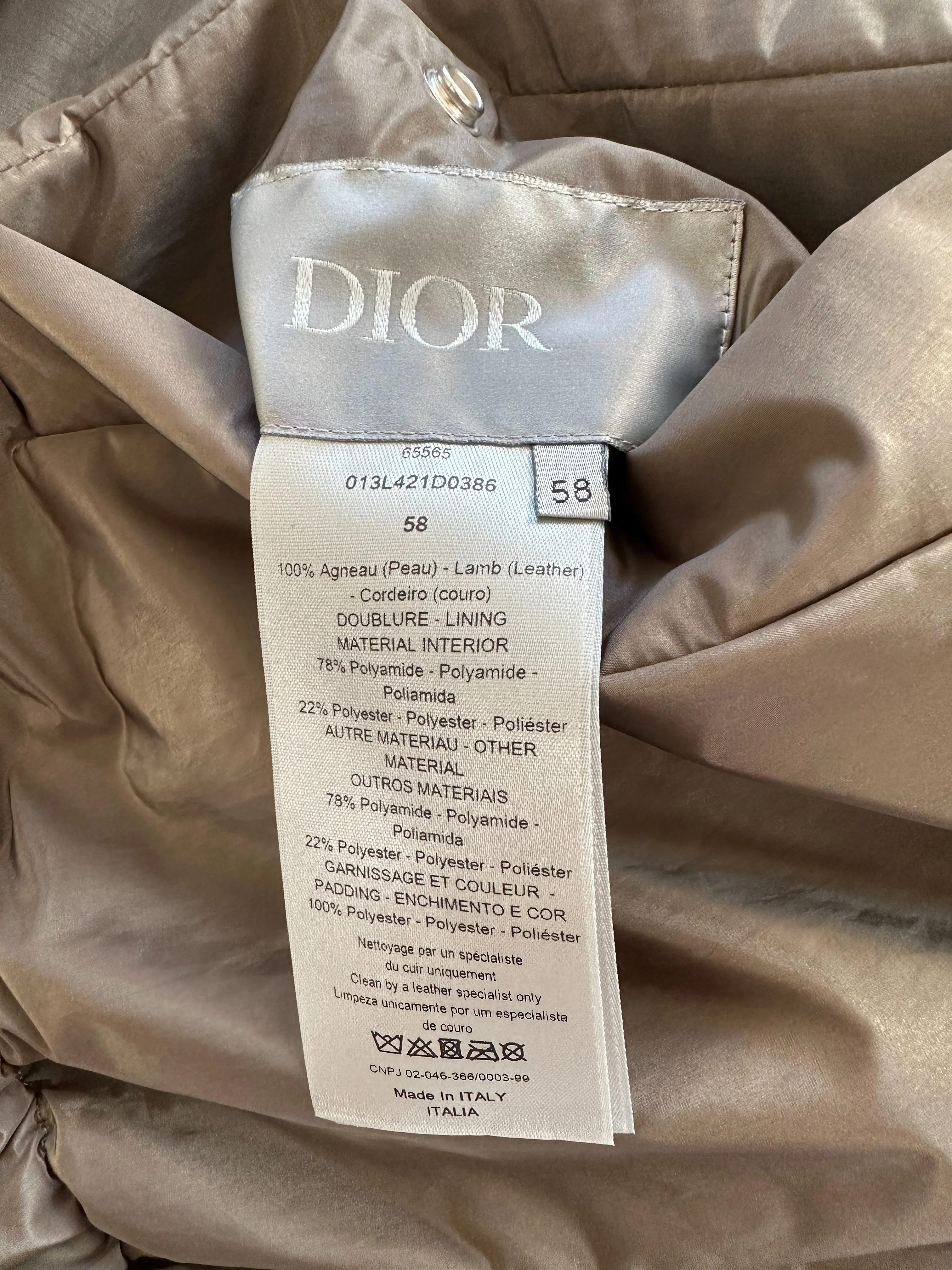 Dior Olive Oblique Reversible Leather Jacket