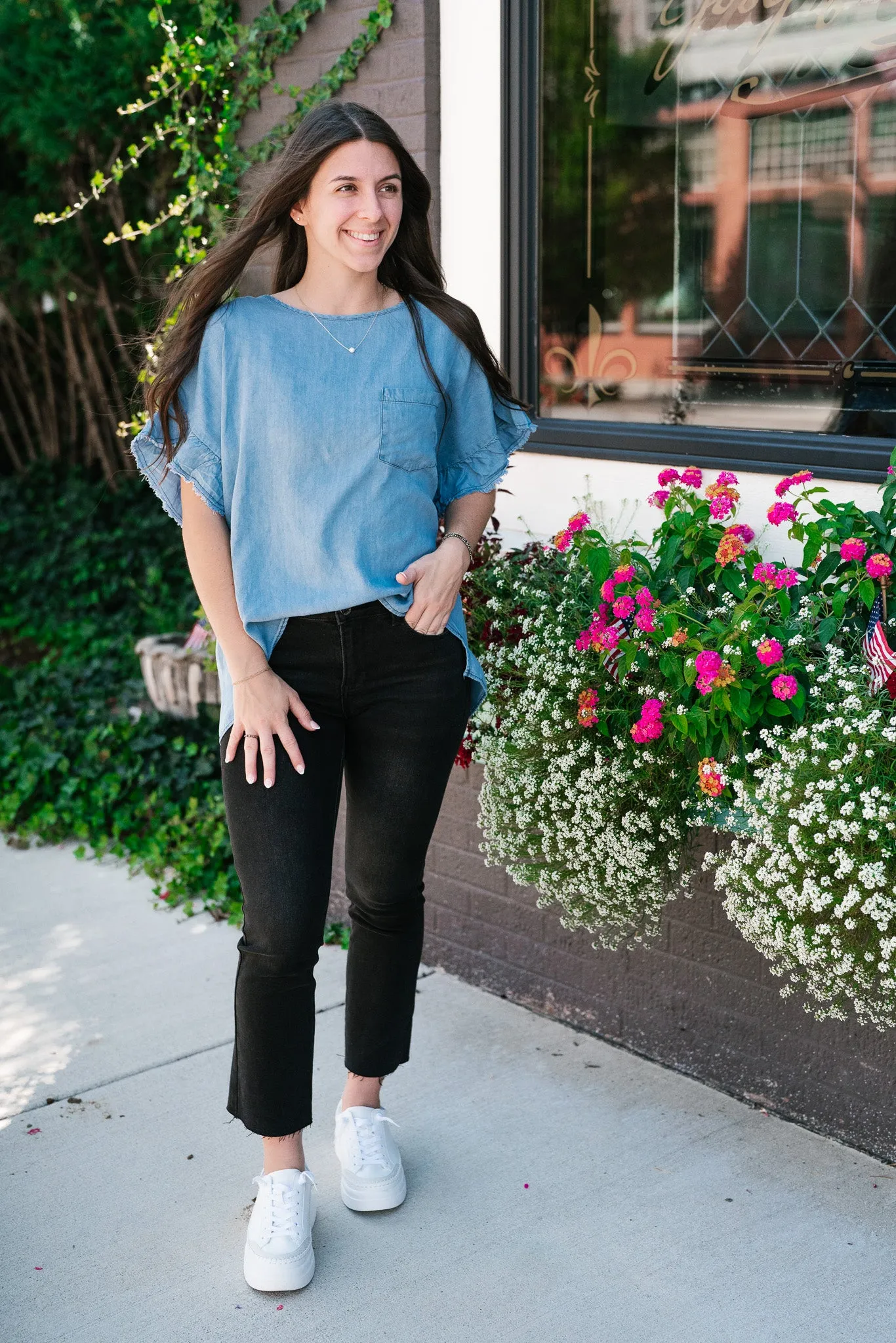 Emily Denim Top