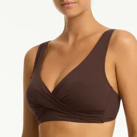Essentials Edit Cross Front Multifit Bra Cocoa