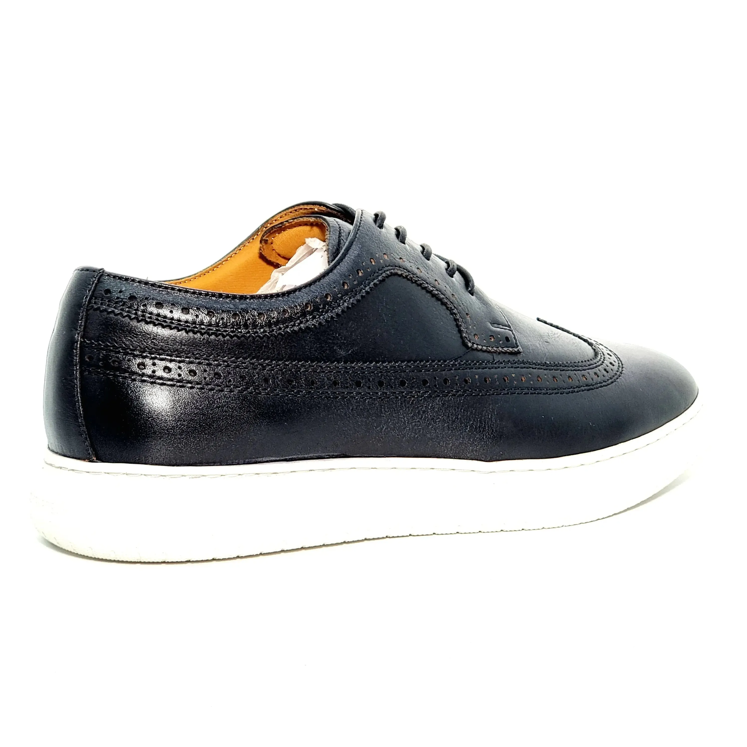 FLORSHEIM PREMIER WING BLACK/WHITE SOLE