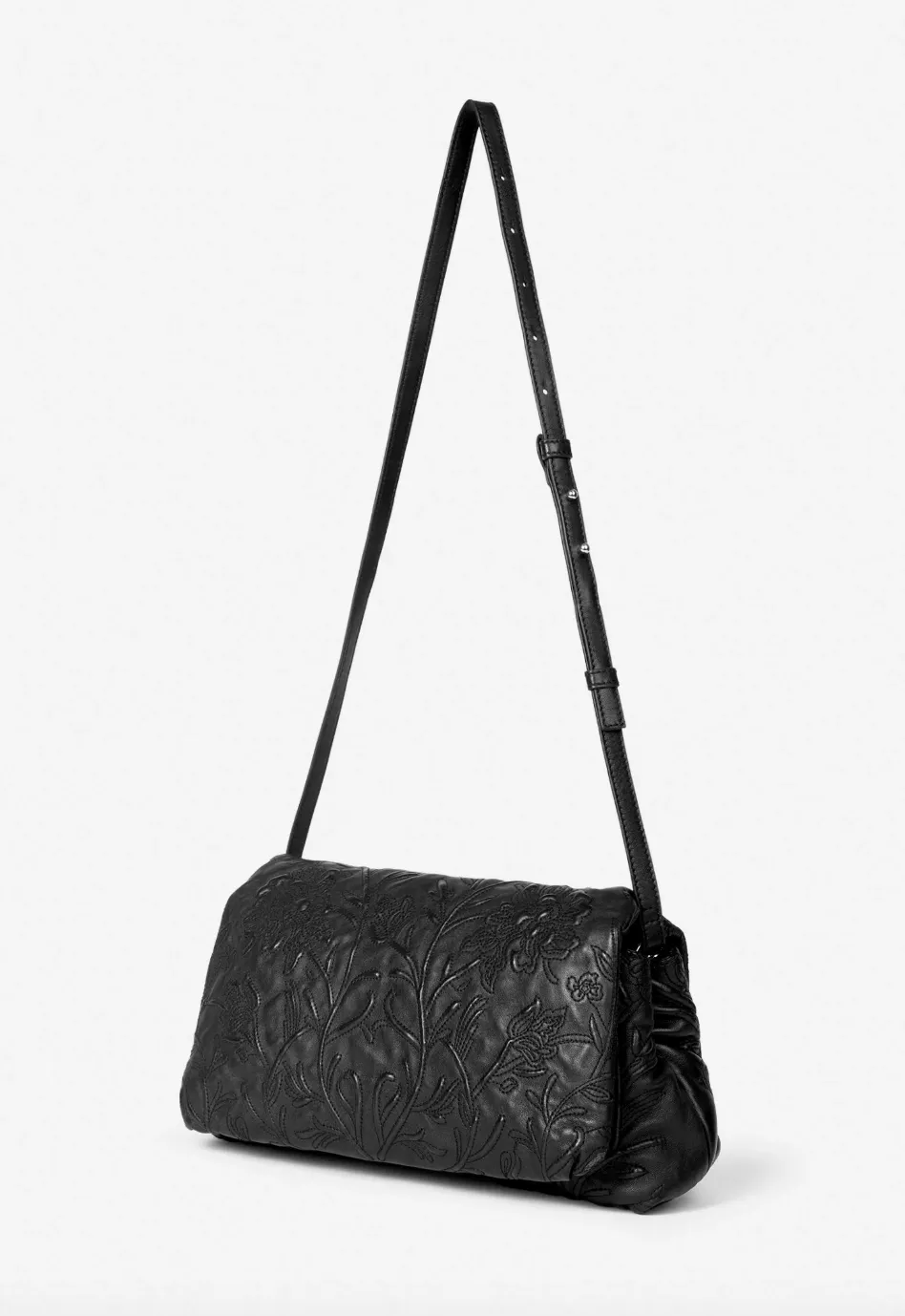 Folucke Leather Clutch Bag - Black