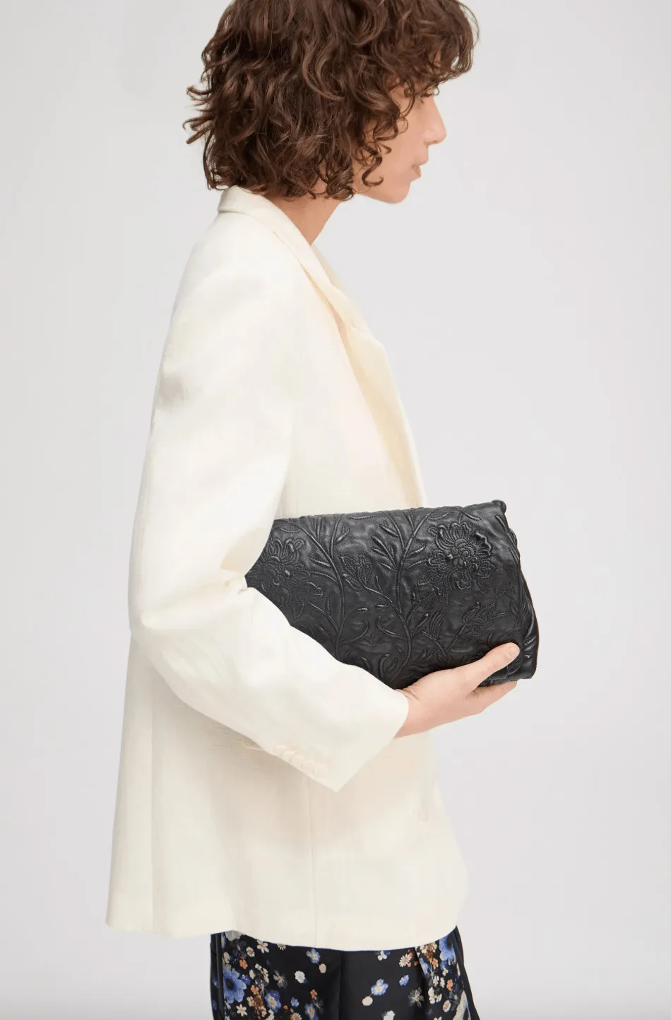 Folucke Leather Clutch Bag - Black