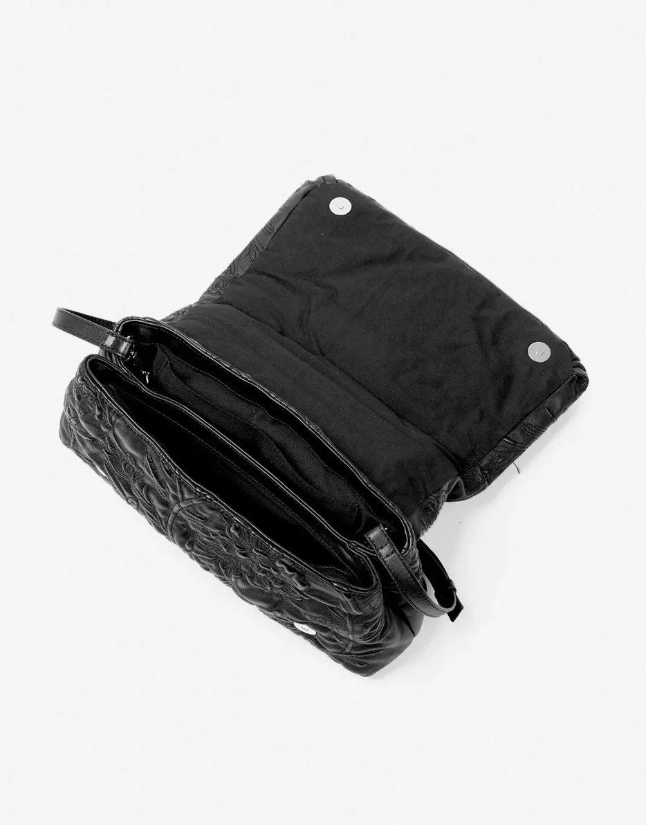 Folucke Leather Clutch Bag - Black
