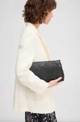 Folucke Leather Clutch Bag - Black
