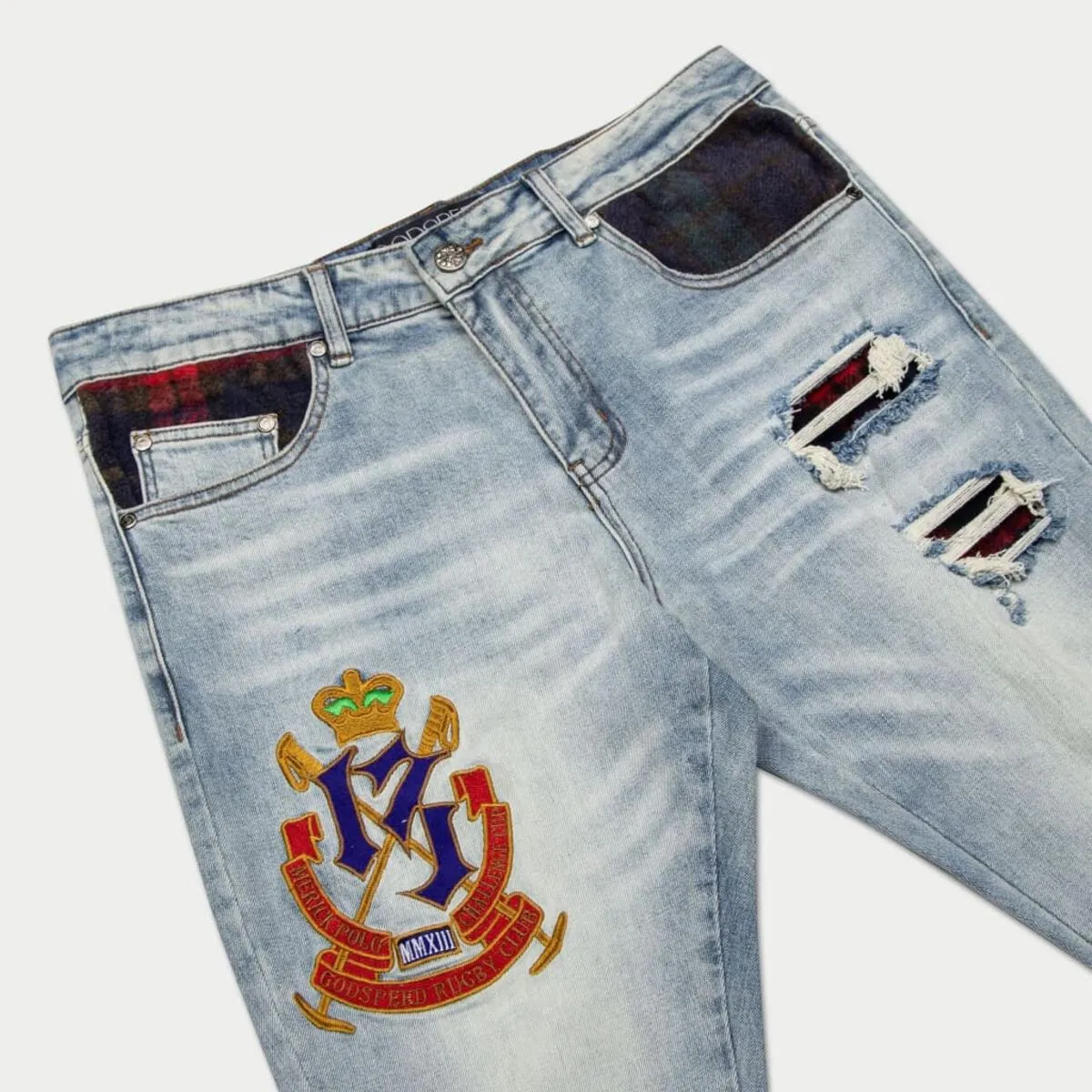 GODSPEED Flannel Rugby Denim Mens Apparel