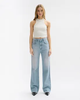 High waist relaxed fit denim