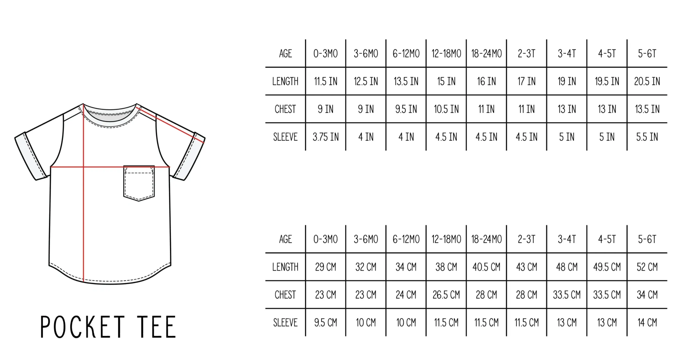Little Bipsy - Basic Pocket Tee in Sunny Day