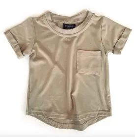 Little Bipsy - Basic Pocket Tee in Taupe