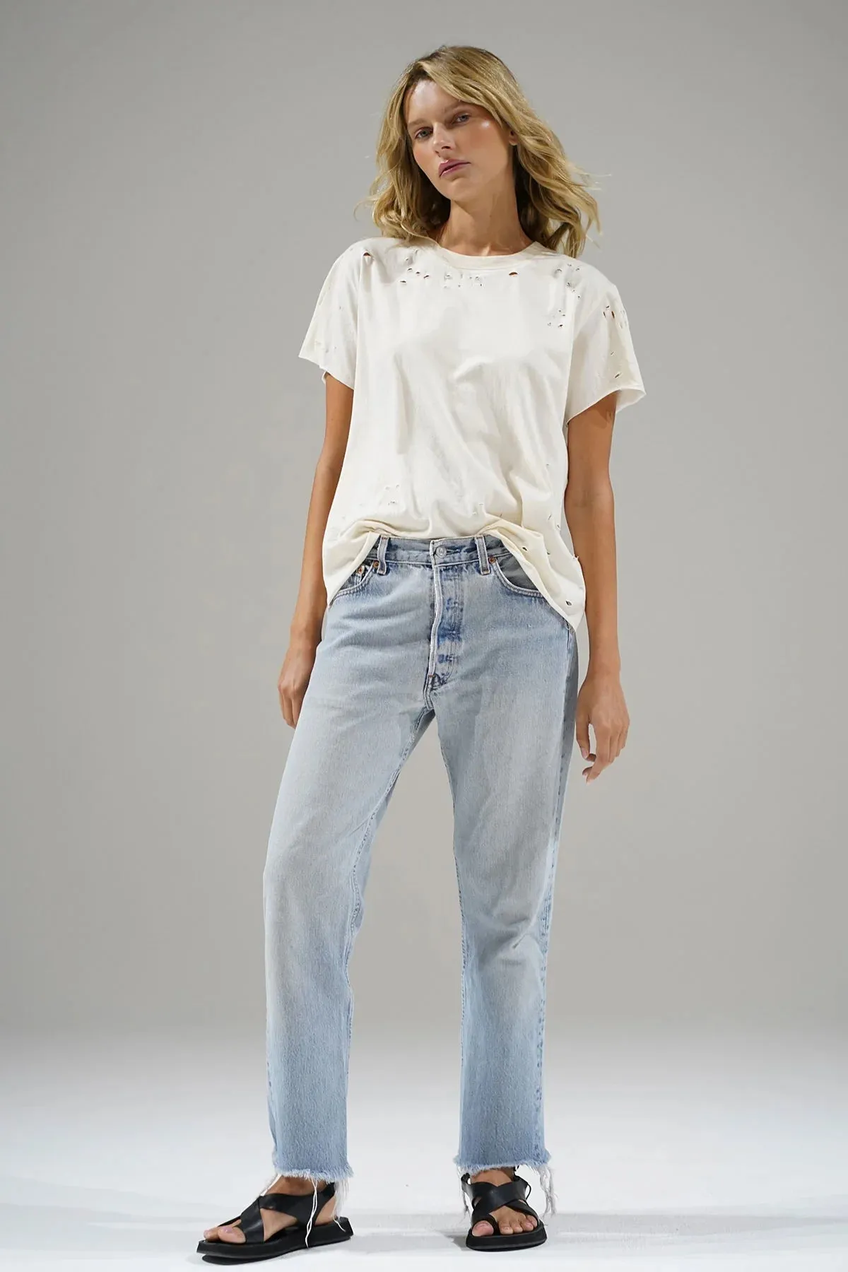 LNA | Rocker Cotton Tee - Off White