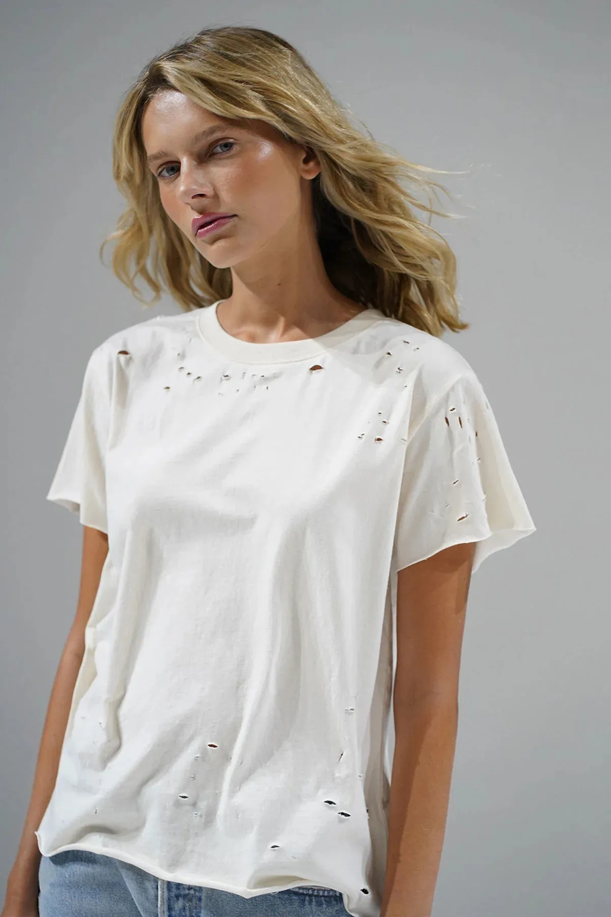 LNA | Rocker Cotton Tee - Off White