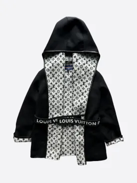 Louis Vuitton Black & Grey Monogram Women's Peacoat
