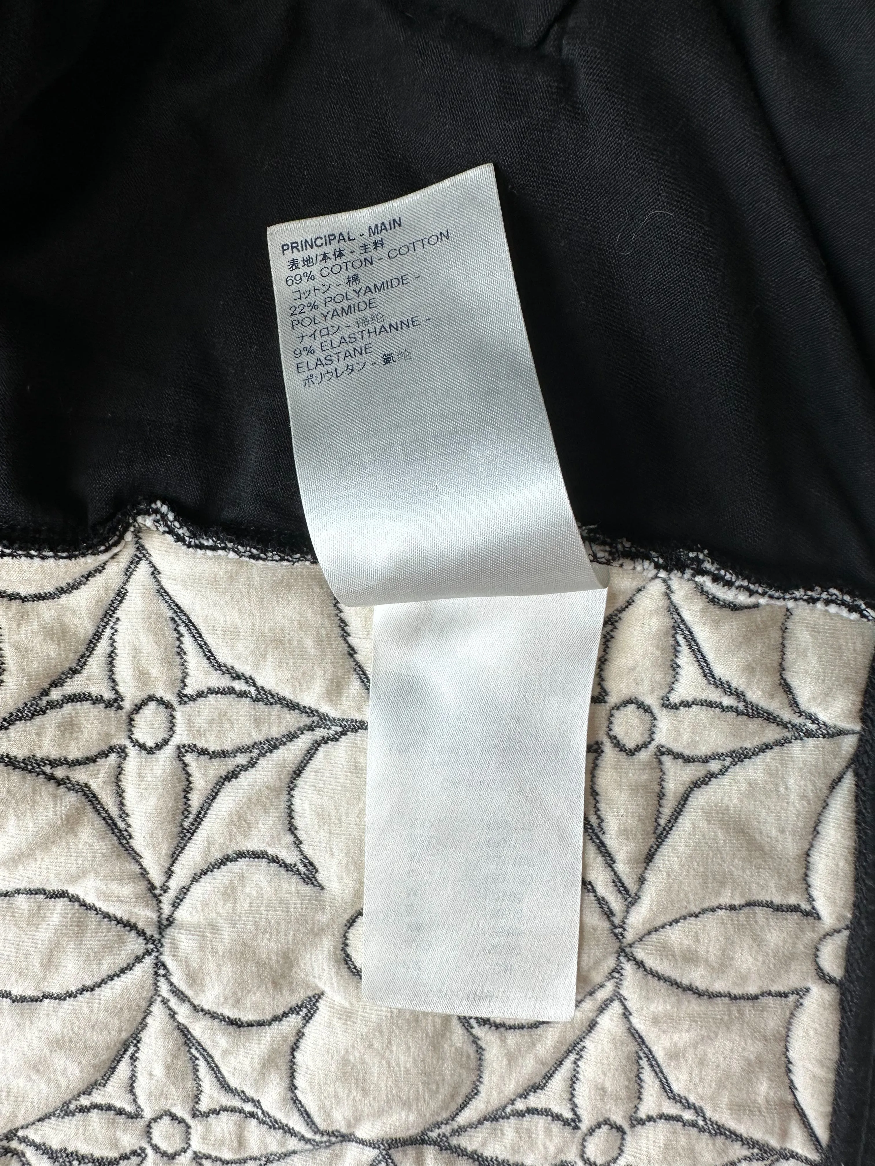 Louis Vuitton Black & White Flower Monogram Jacket