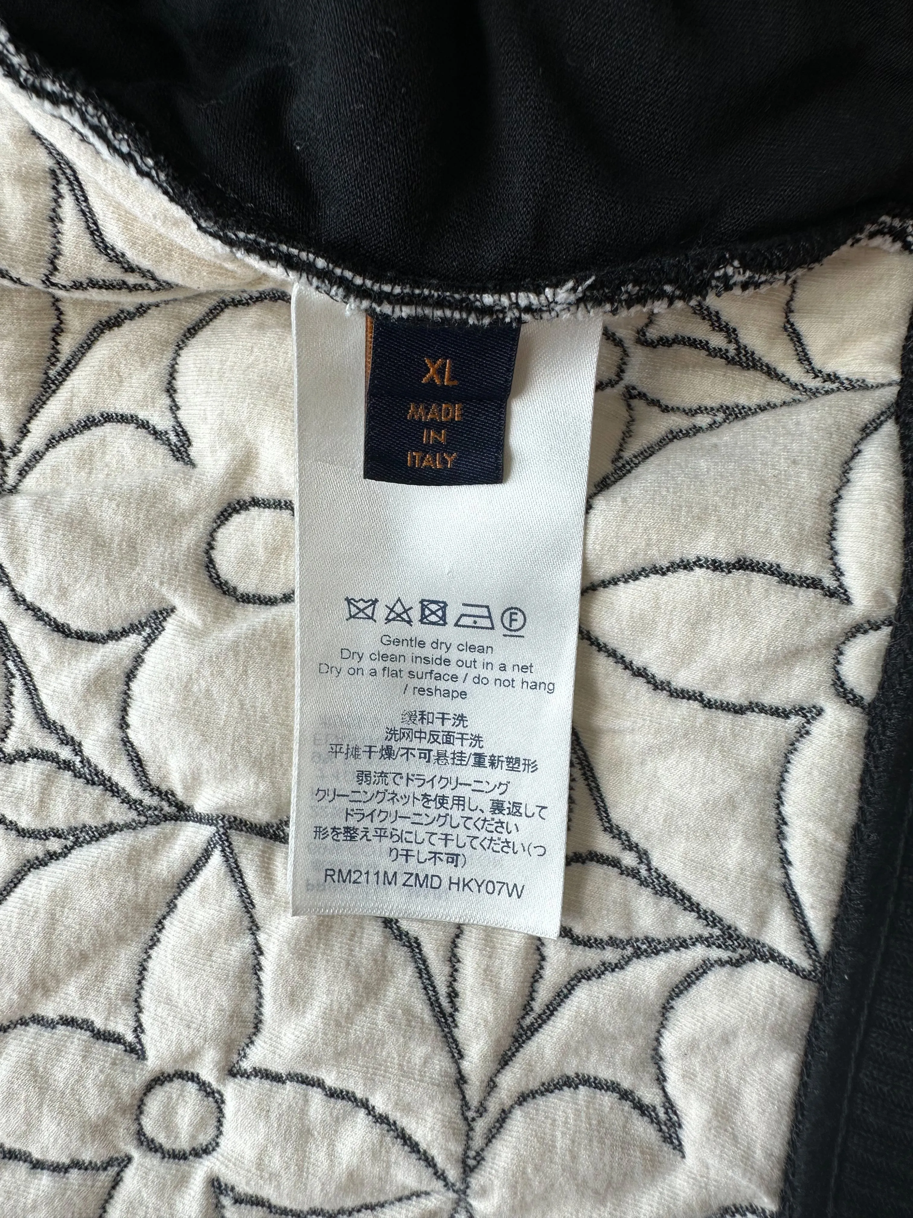 Louis Vuitton Black & White Flower Monogram Jacket