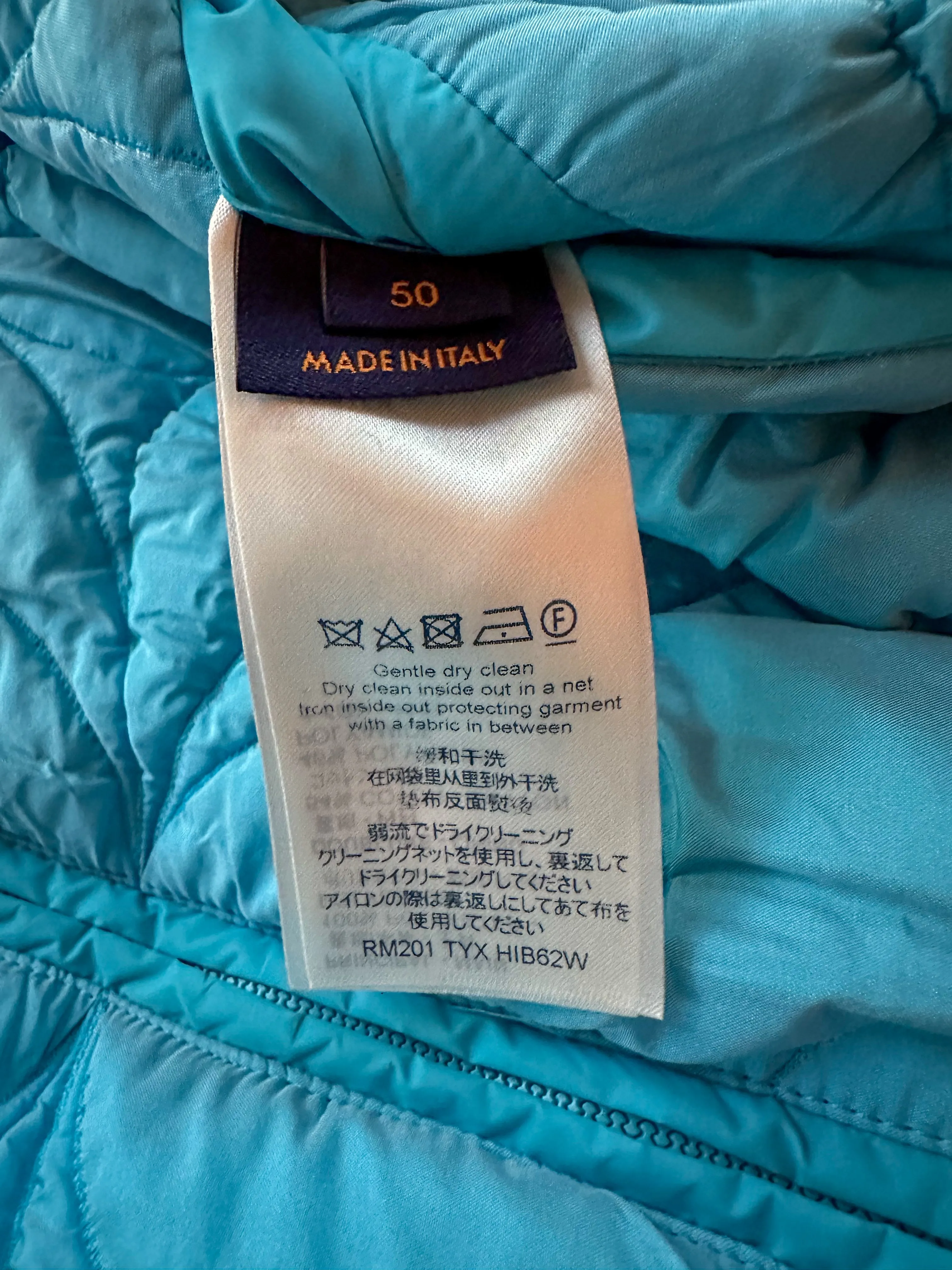 Louis Vuitton Blue Flower Monogram Puffer Jacket