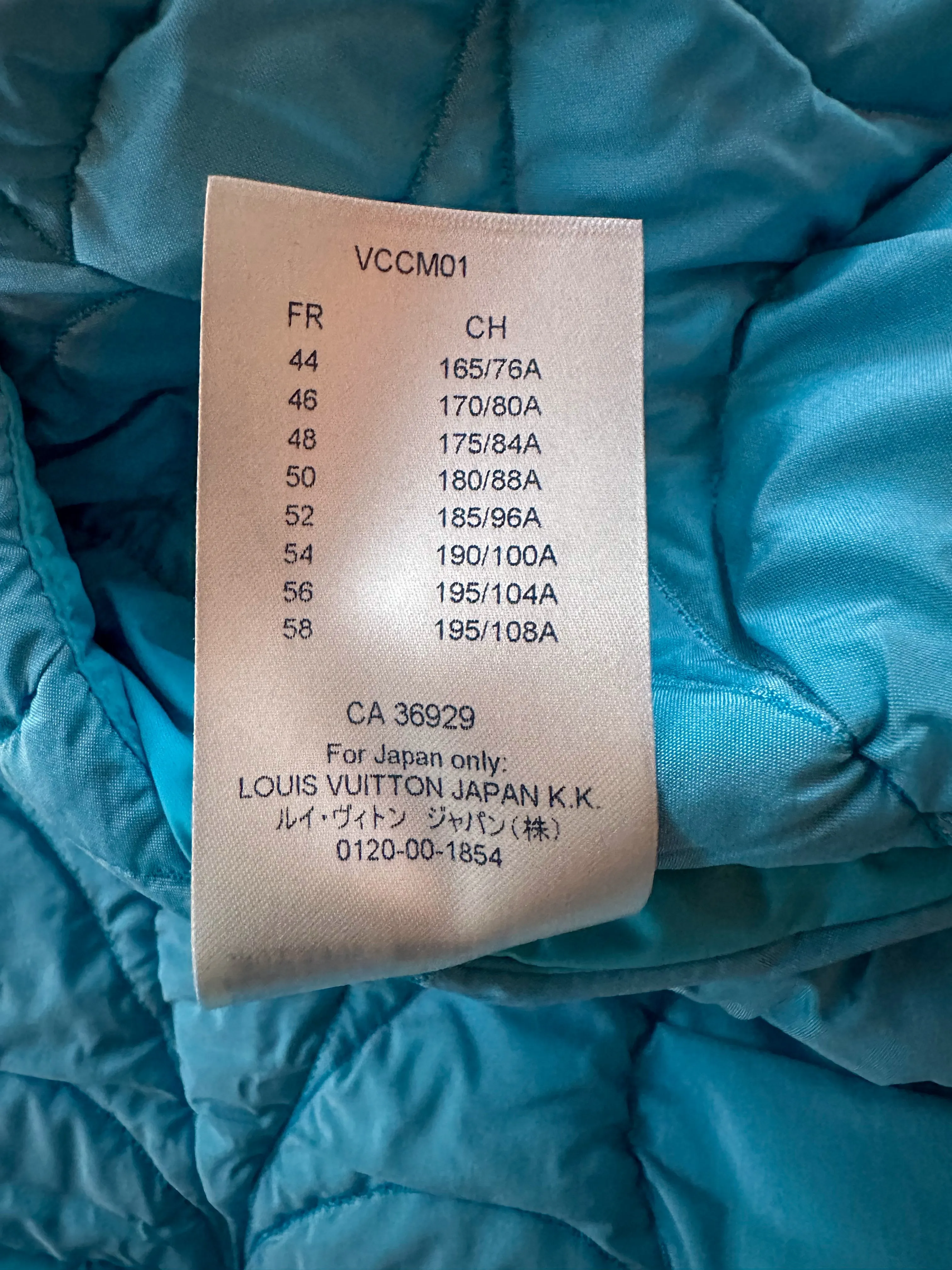 Louis Vuitton Blue Flower Monogram Puffer Jacket