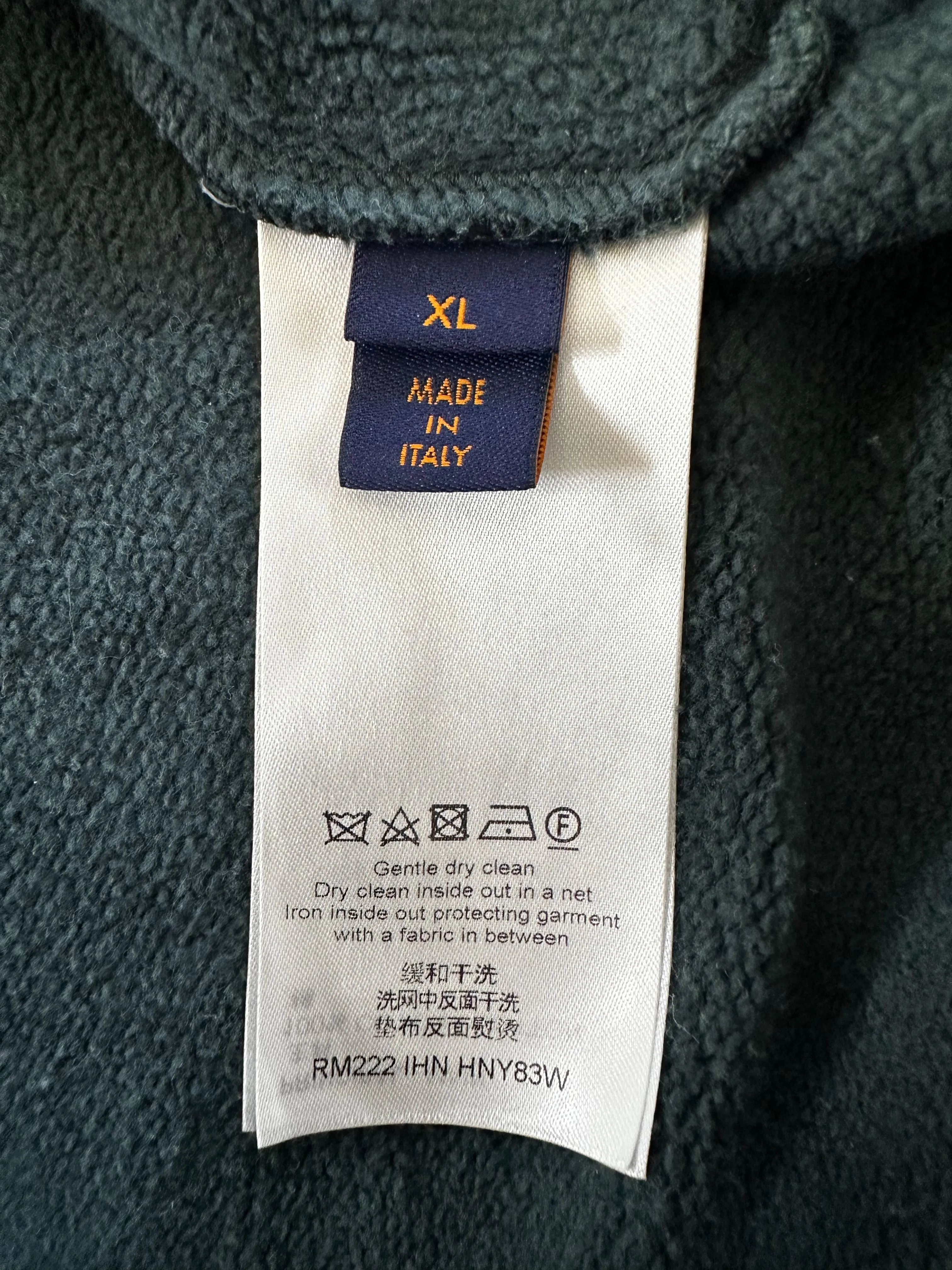 Louis Vuitton Green & Blue Denim Zip Up Hoodie