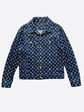 Louis Vuitton Navy & White Monogram Denim Jacket