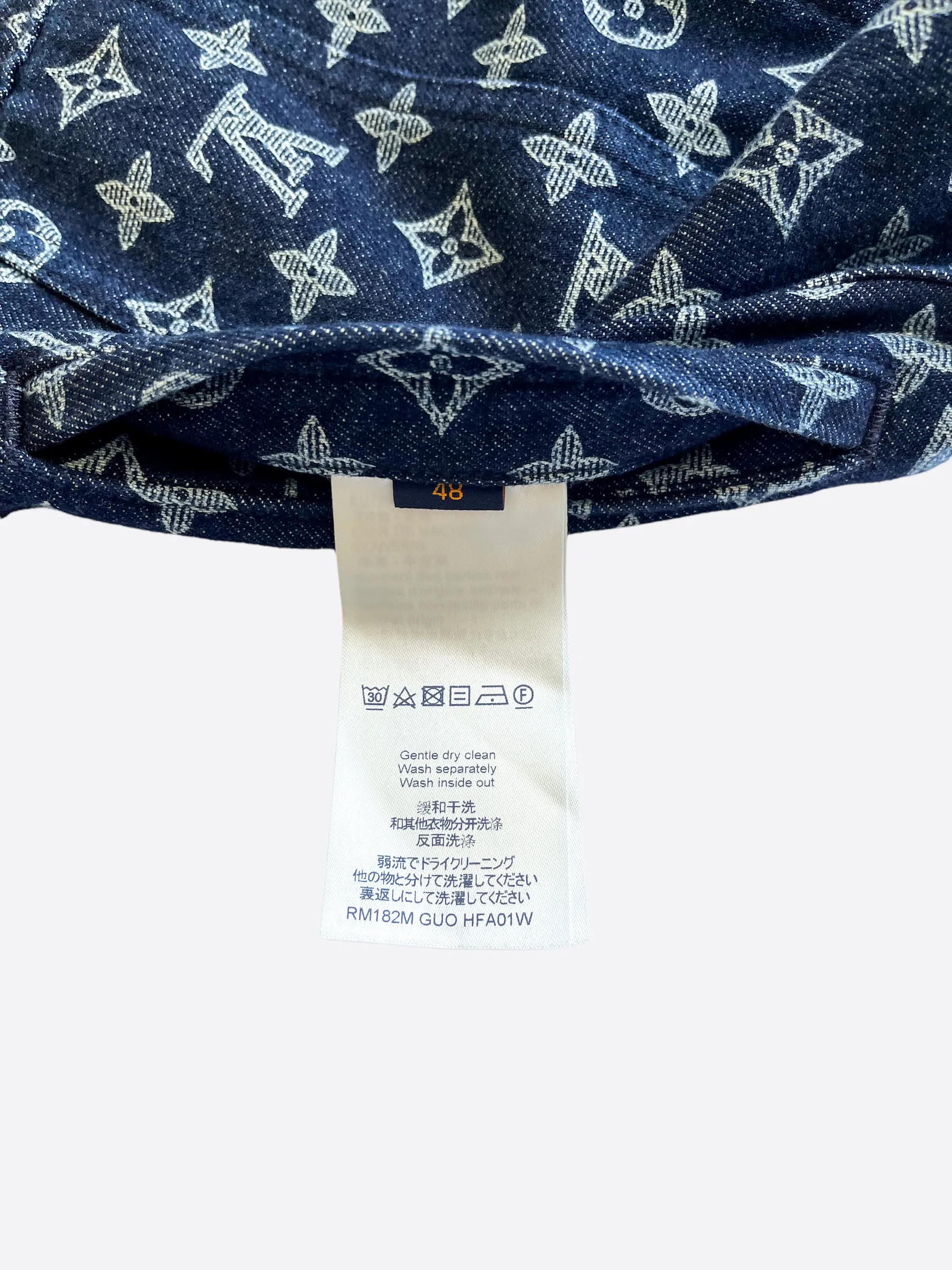 Louis Vuitton Navy & White Monogram Denim Jacket