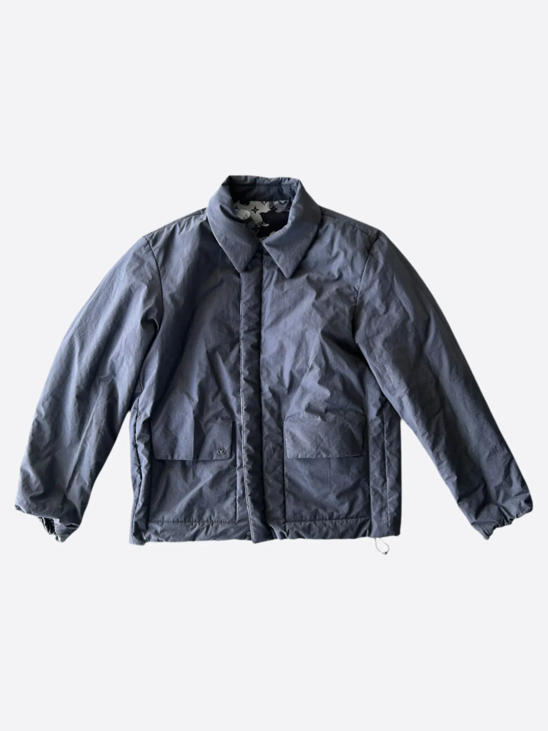 Louis Vuitton Navy Camouflage Monogram Reversible Jacket