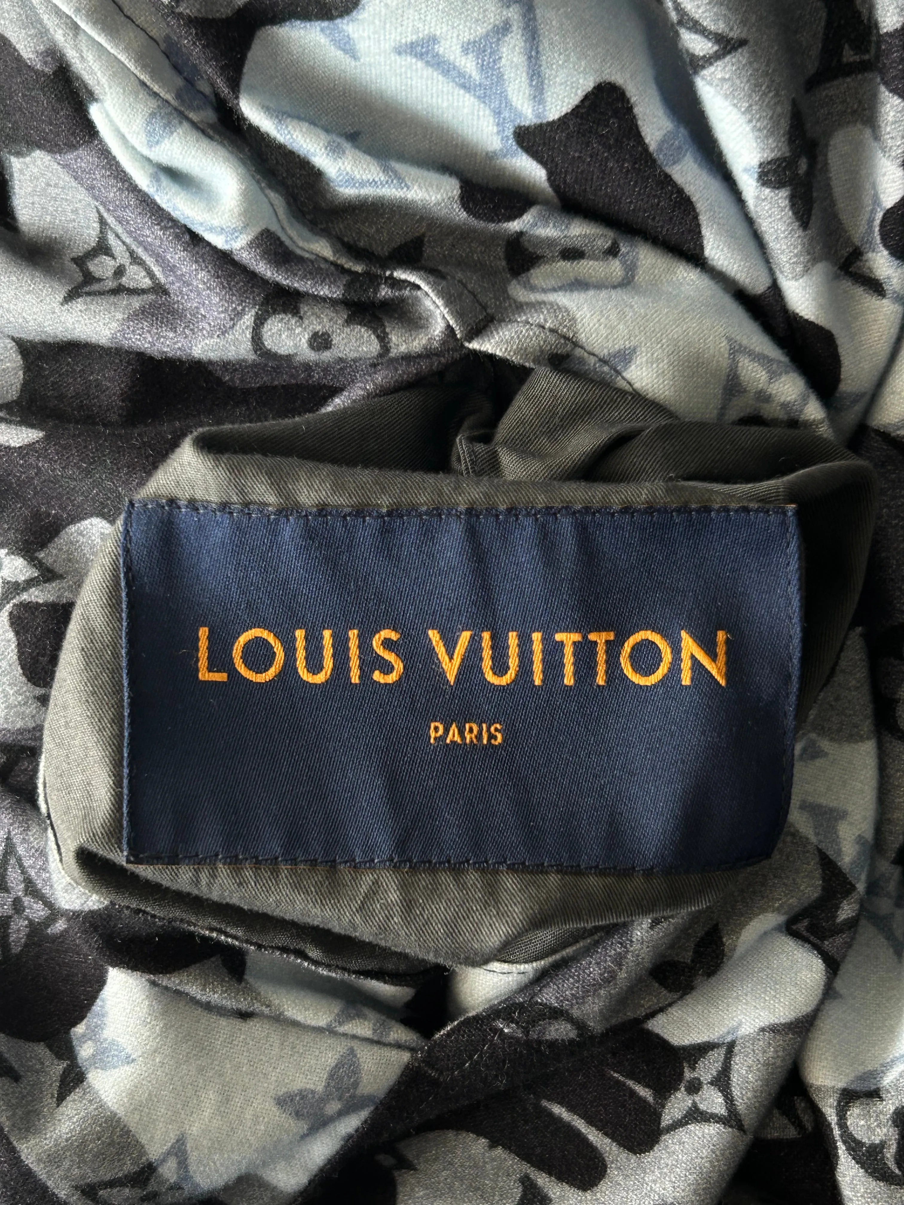 Louis Vuitton Navy Camouflage Monogram Reversible Jacket