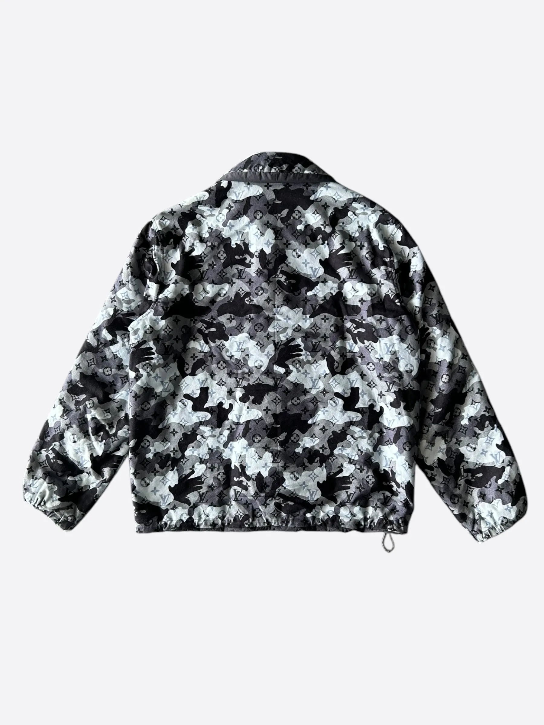 Louis Vuitton Navy Camouflage Monogram Reversible Jacket