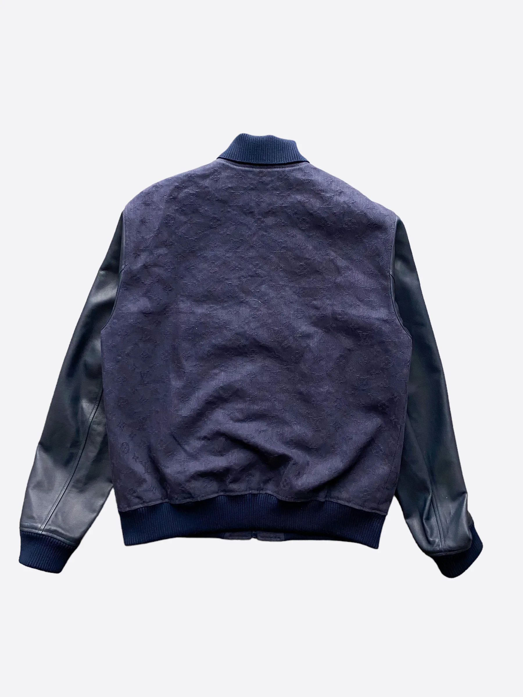 Louis Vuitton Navy Watercolor Monogram Bomber Jacket