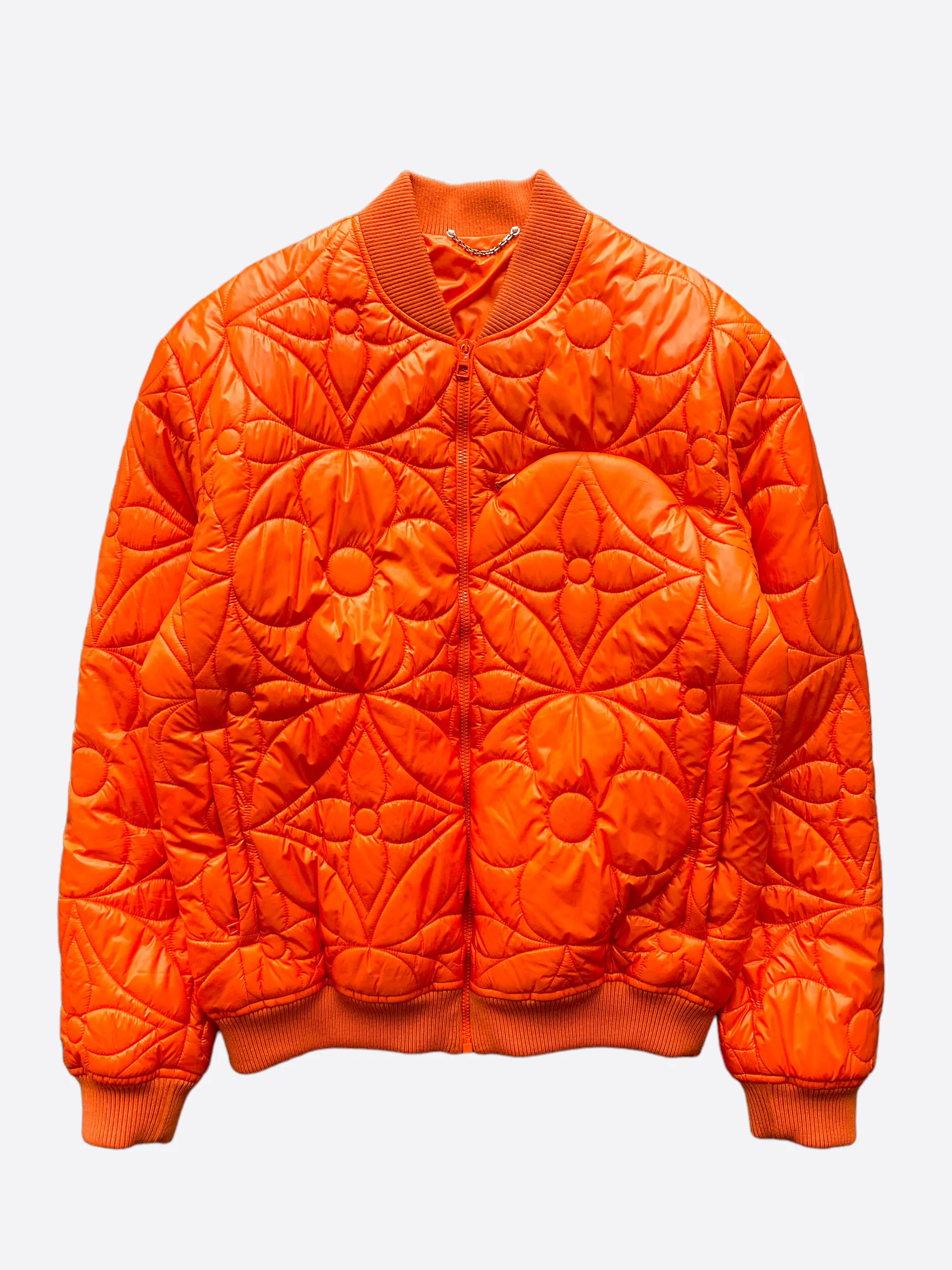 Louis Vuitton Orange Monogram Bomber Jacket