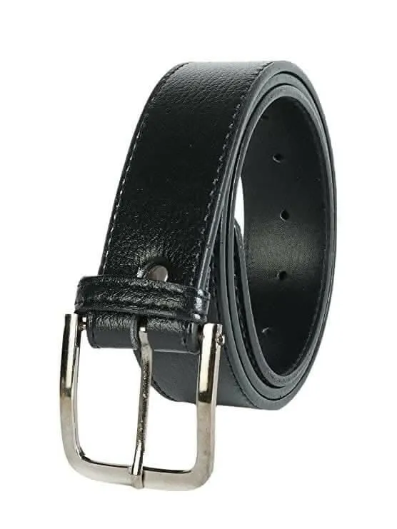 Men's Artificial Leather Belt And Wallet Combo (Black)