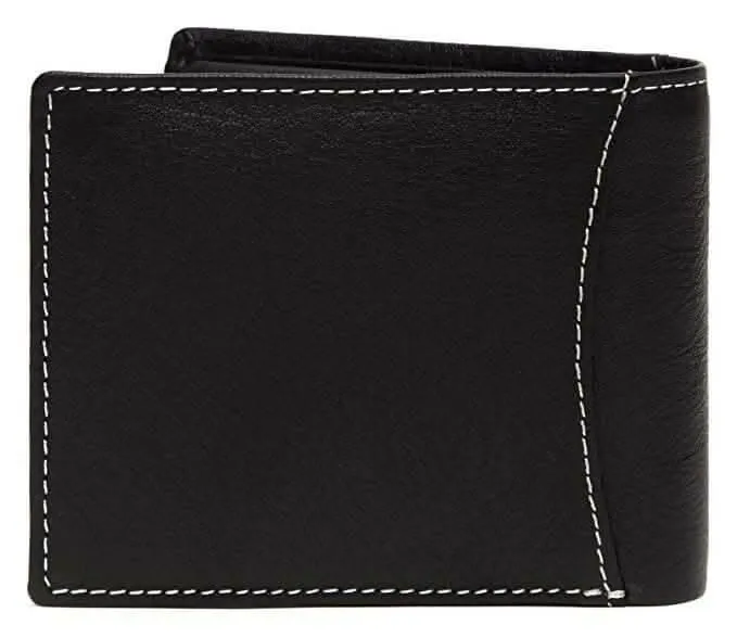 Men's Artificial Leather Belt And Wallet Combo (Black)