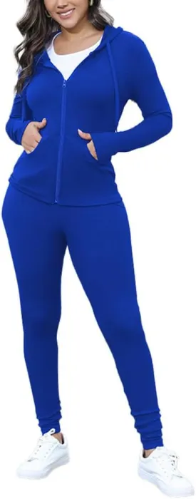 Nimsruc Two Piece Outfits for Women Casual Bodycon Sweatsuits