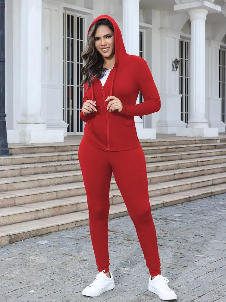 Nimsruc Two Piece Outfits for Women Casual Bodycon Sweatsuits