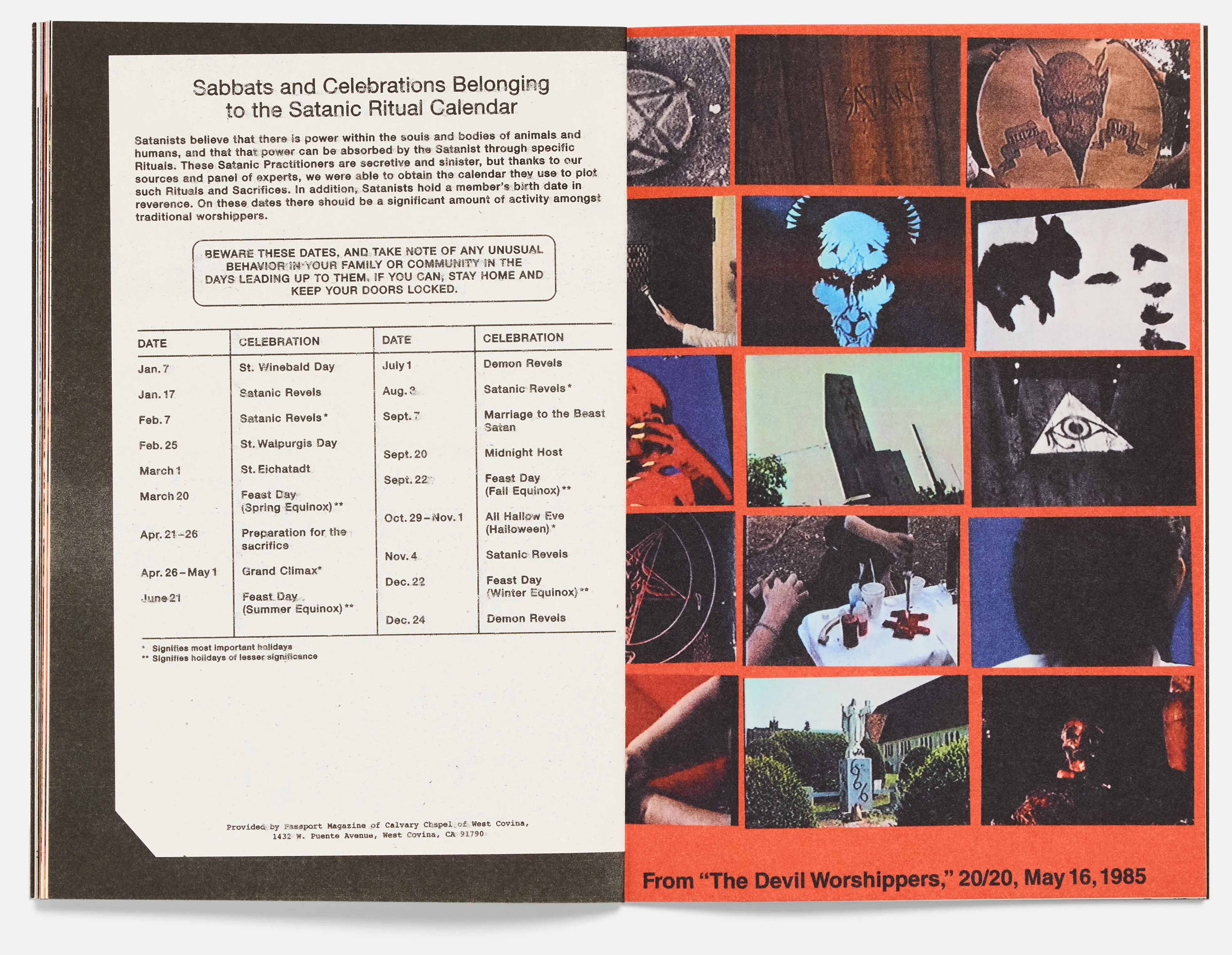 Not Today, Satan! Zine by Ti West