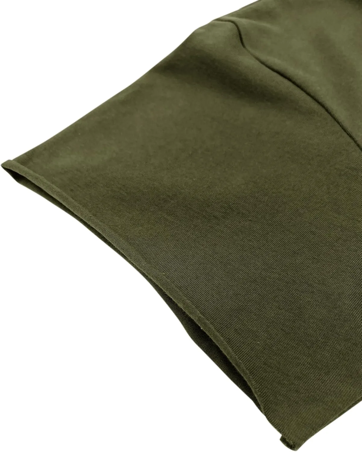Orchidays Men's Boxy Cropped Raw Cut T Shirts Short Sleeve Round Neck Tee Casual Basic Tops
