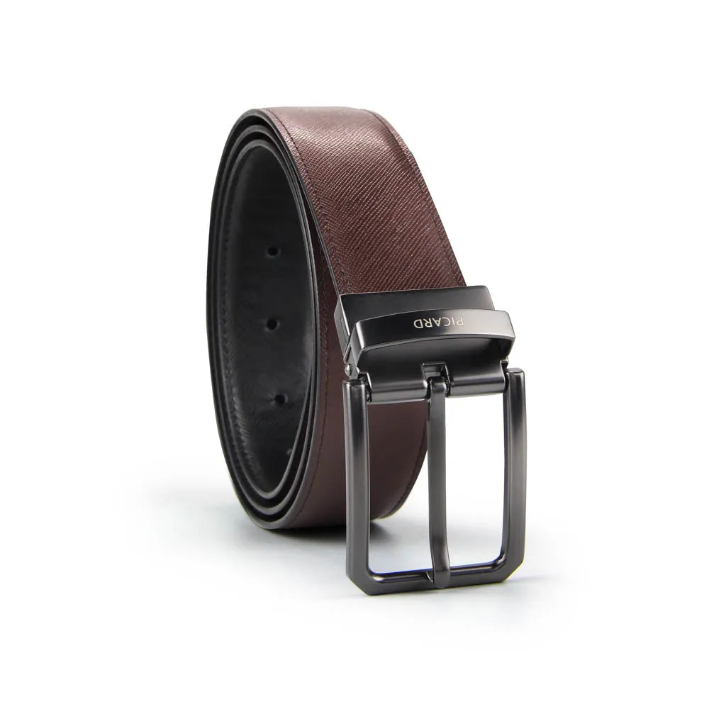Picard Gregory Pin Reversible 35mm Men's  Leather Belt (Black/Brown)